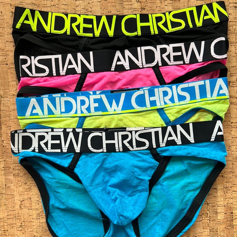 AC mesh leopard briefs